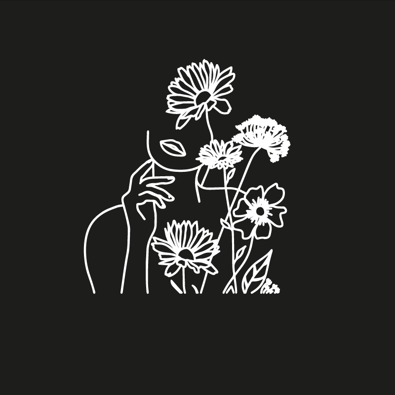 Plakát k výstavě Žena a slunečnice minimalistický design - TenStickers