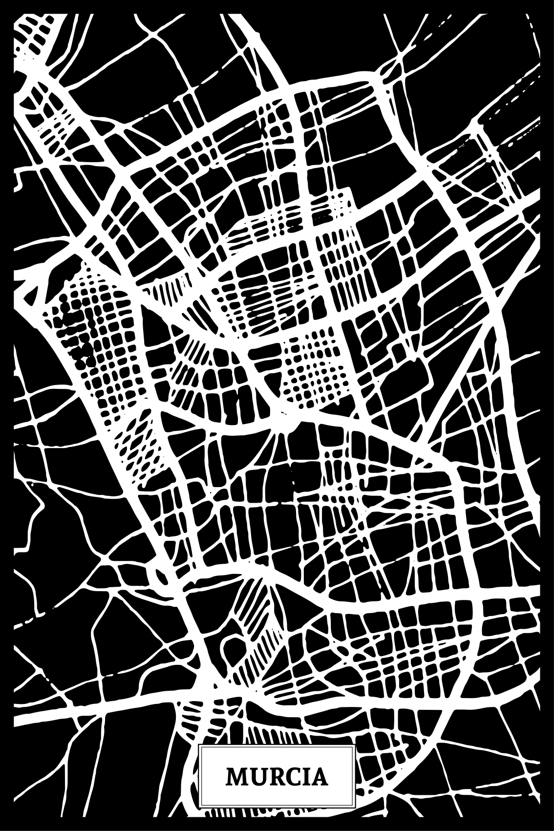 Plakát k výstavě topografická mapa murcie - TenStickers