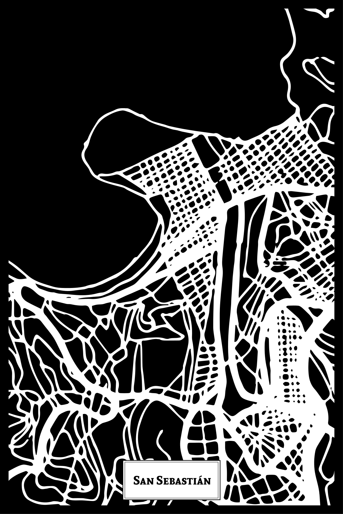 Plakát k výstavě mapa topografická san sebastián - TenStickers