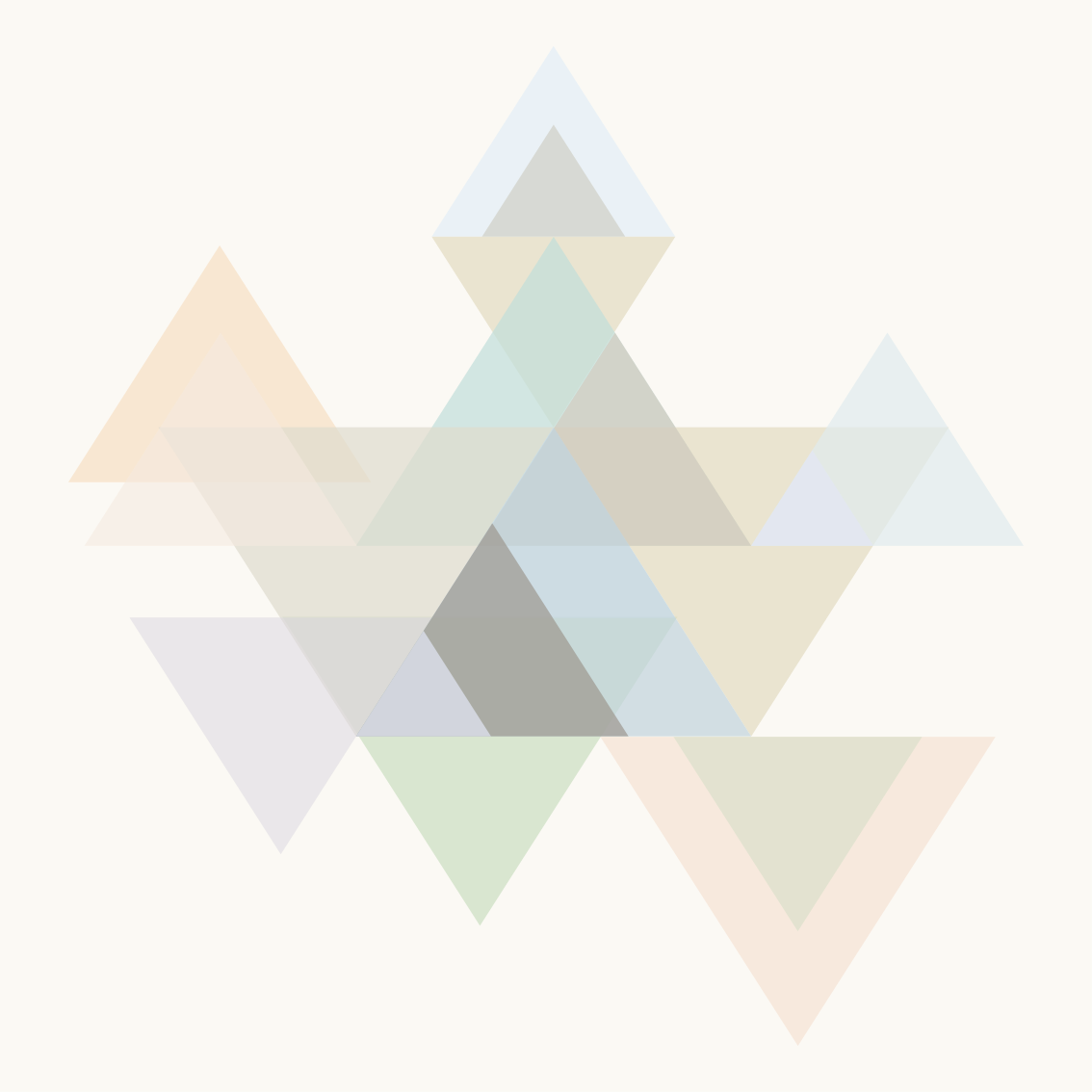 Plakát k výstavě barevné trojúhelníkové umění - TenStickers