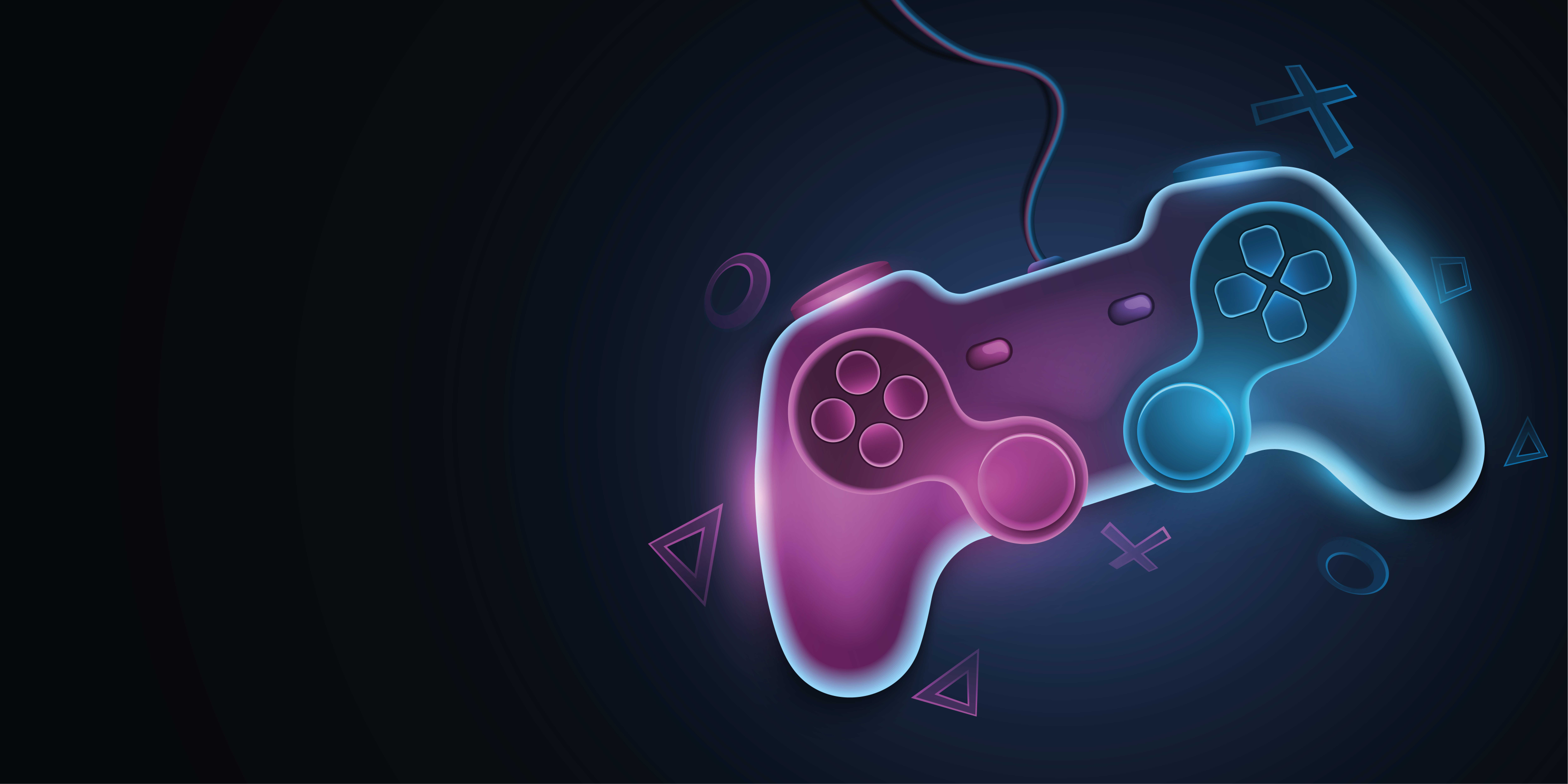 Plakát videohry s grafiku barevných neonových podložek - TenStickers