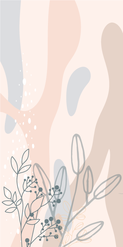 Plakát květin a rostlin elegatní květinová silueta - TenStickers