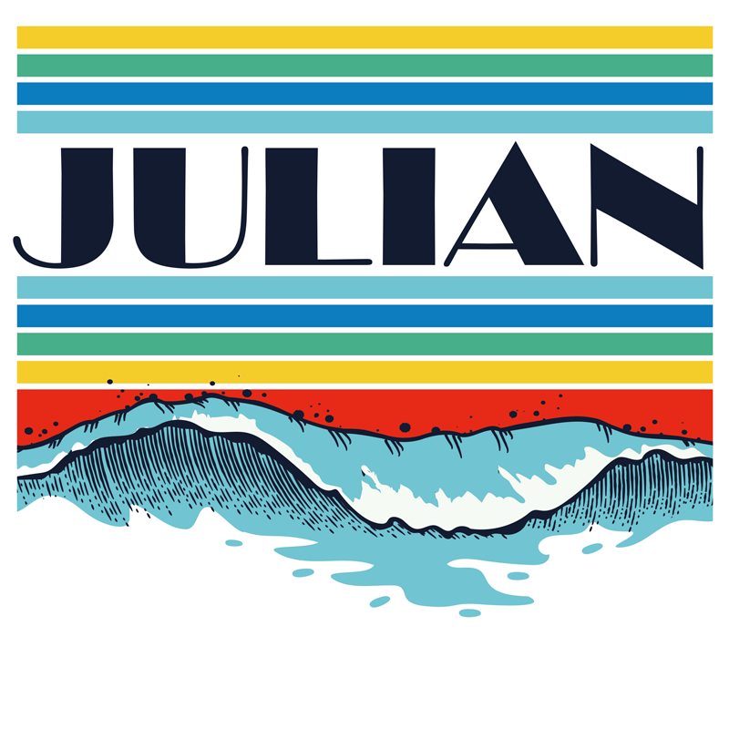 Plakát do ložnice teenagera s vlastním jménem mořská krajina - TenStickers