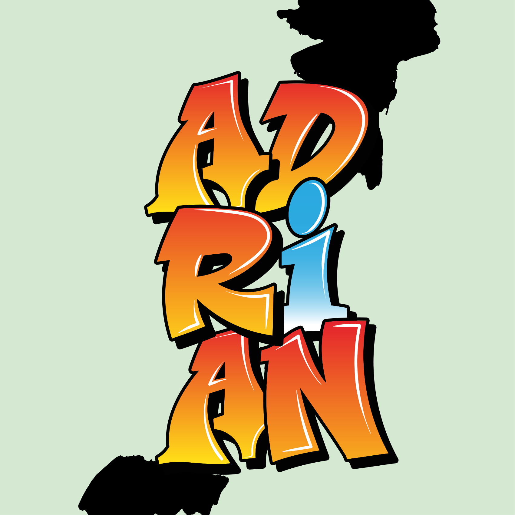 Plakát do ložnice teenagera barevné jméno art - TenStickers