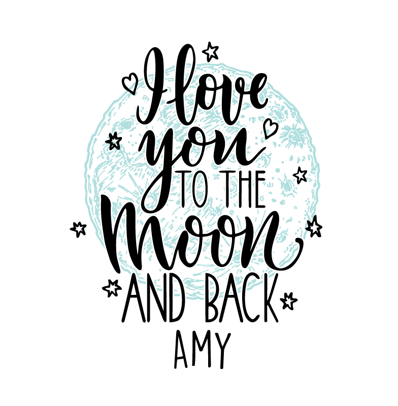 Plakát slavností a událostí miluji tě měsíci - TenStickers