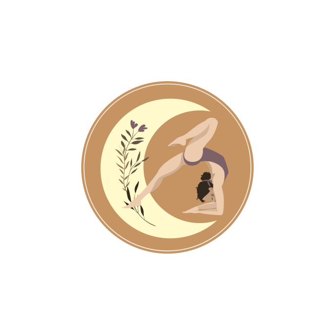 Sportovní plakát ilustrace jógové pozice s měsícem - TenStickers