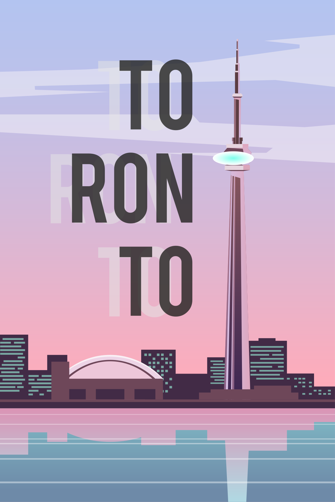 Plakát měst a zemí toronto ilustrace - TenStickers
