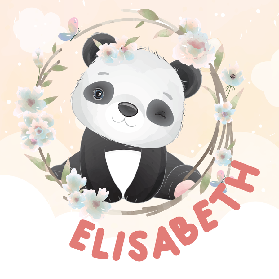 Přizpůsobitelný plakát s roztomilým designem pandy - TenStickers