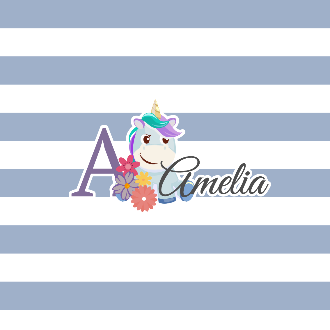 Přizpůsobitelný plakát s designem jednorožce - TenStickers