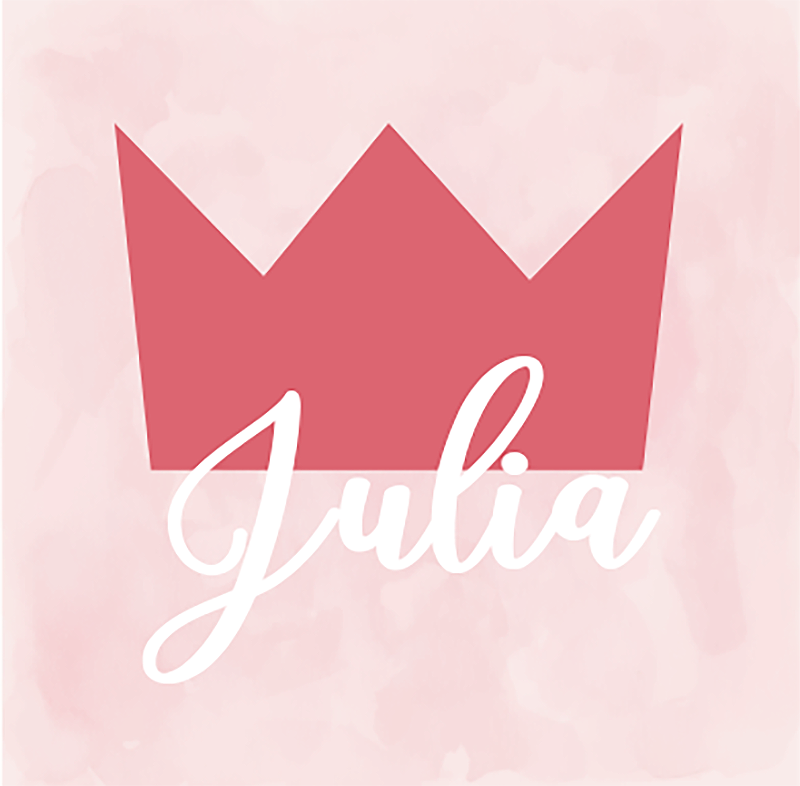 Přizpůsobitelný plakát koruna personalizace julia - TenStickers