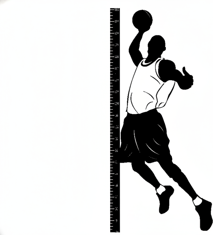 Basketbalový plakát s měřidlem dekorativní vinyl - TenStickers