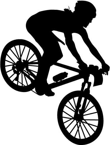 Cyklistický plakát silueta horského kola - TenStickers