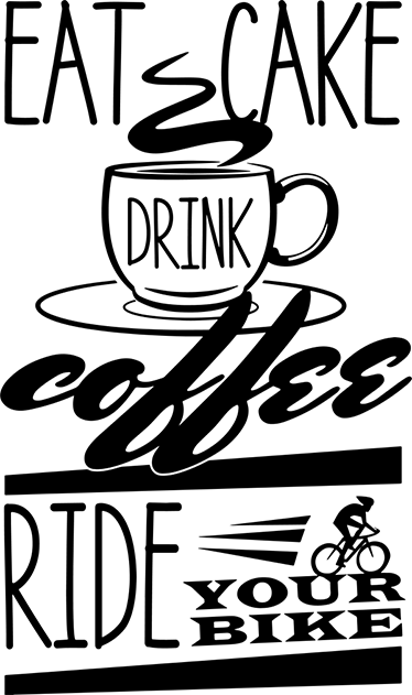 Cyklistický plakát kávový dekor a cyklistika - TenStickers