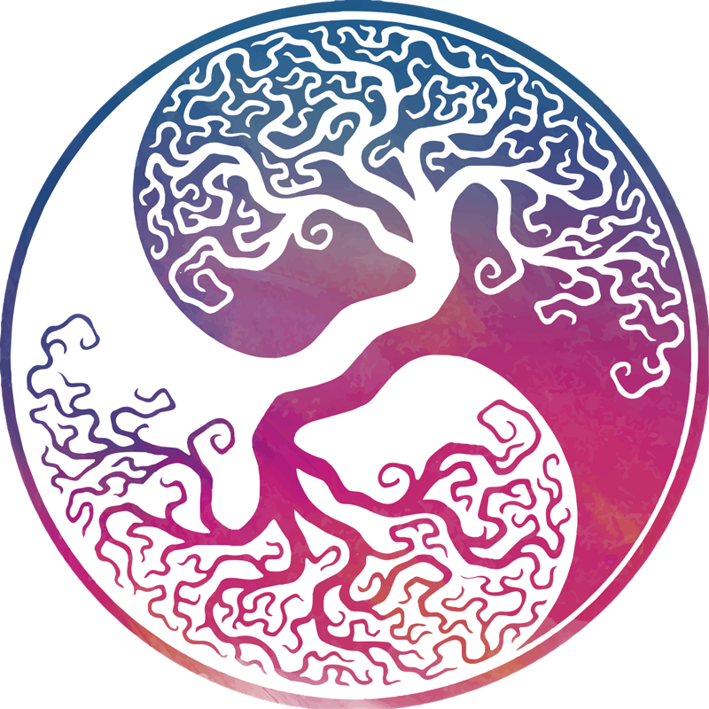 Plakát se stromy yin yang životní stromový nálepka - TenStickers