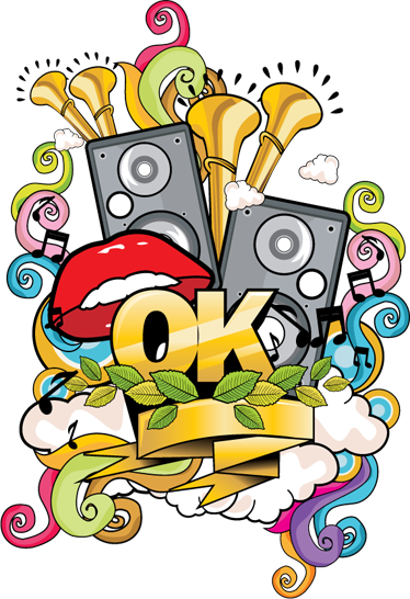 Plakát muzikály v dekorativním grafitti stylu - TenStickers
