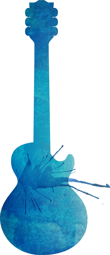 Plakát muzikály dekorativní kytara splatter - TenStickers