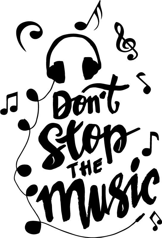 Plakát muzikály s hudebním textem z not - TenStickers