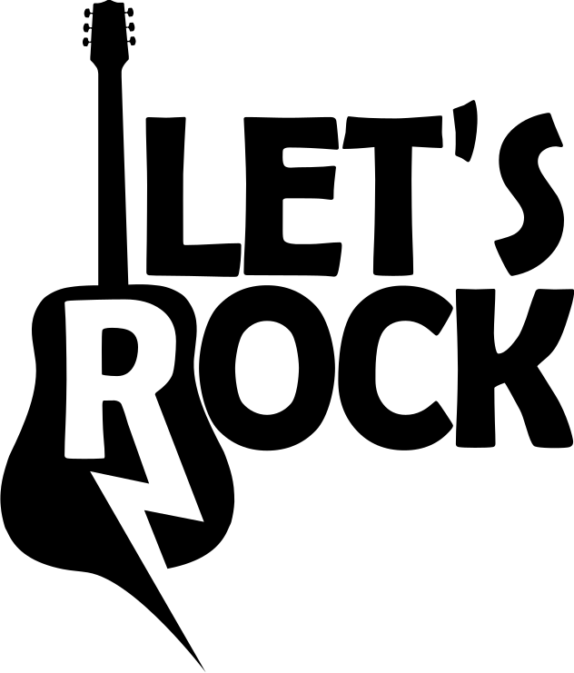 Plakát muzikály rocková hudba kytara a text - TenStickers