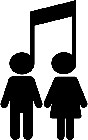 Plakát muzikály vinylové ikony hudebních not - TenStickers