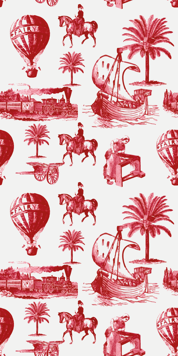 Retro plakát francouzské vintage horkovzdušné balony - TenStickers