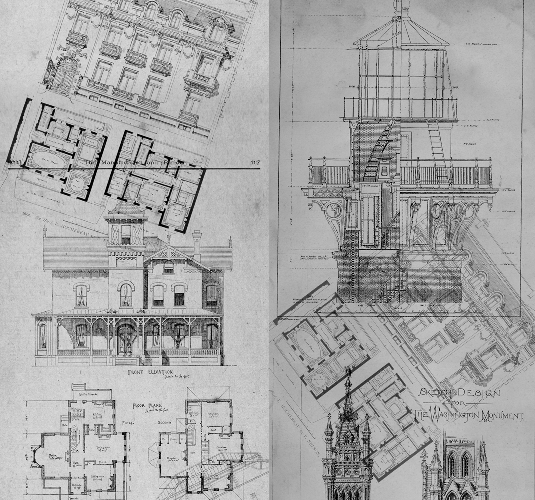 Retro plakát architektonické skvosty - TenStickers