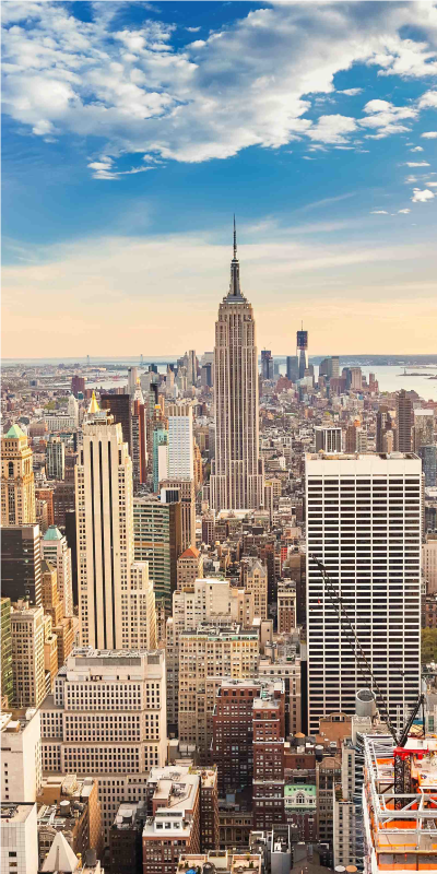 Krajinný plakát vinilo na dveře mrakodrapu new york - TenStickers