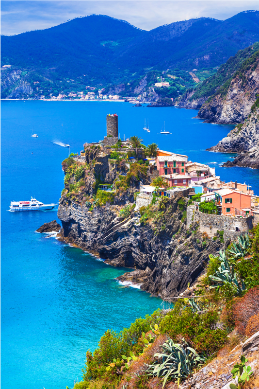 Krajinný plakát realistické italské cinque terre - TenStickers