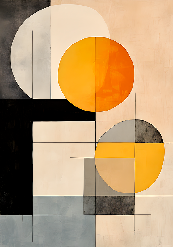 Abstraktní plakát s geometrickými tvary - TenStickers