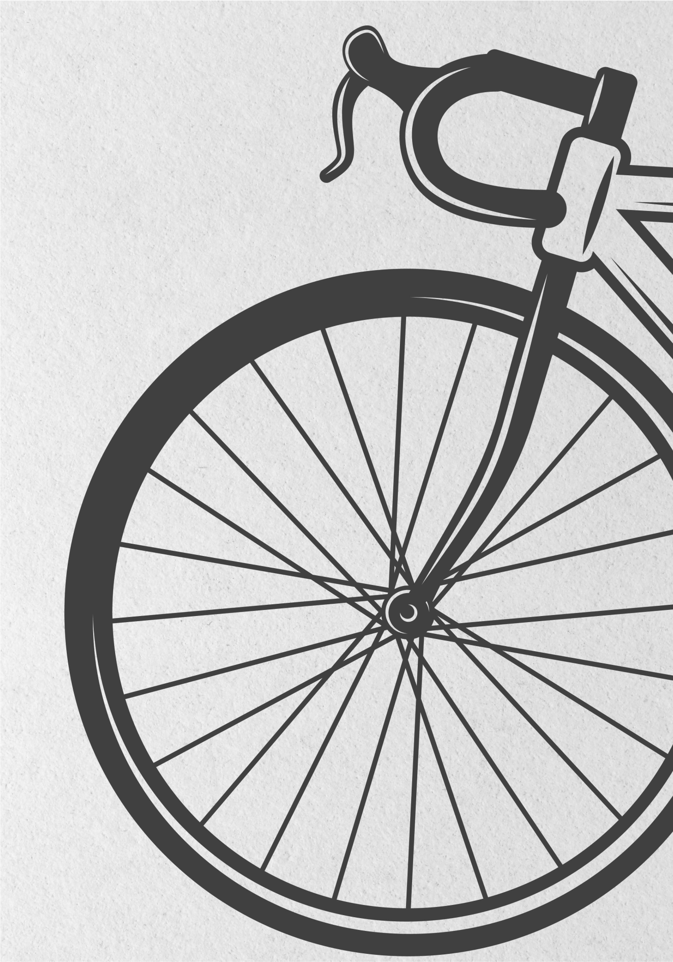 Cyklistický plakát minimalistický bicykl - TenStickers