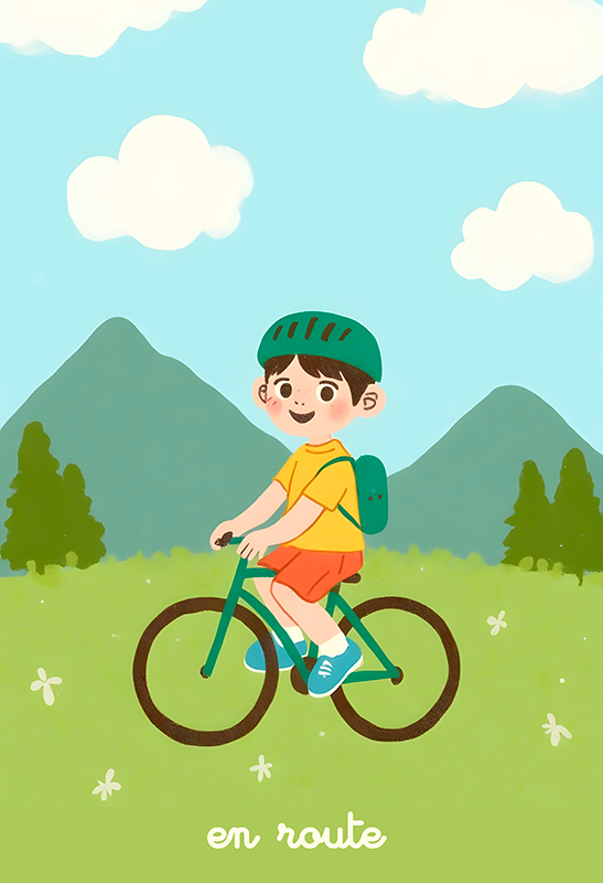 Cyklistický plakát na cestě - TenStickers