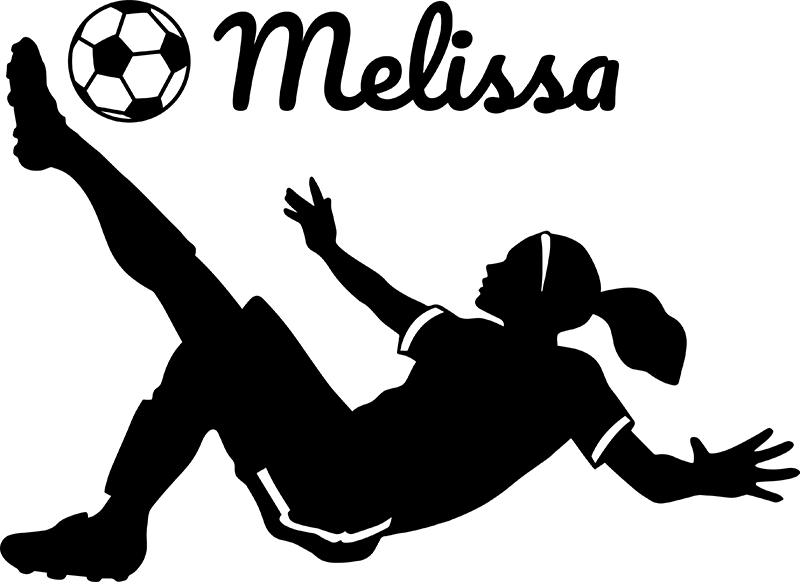 Fotbalový plakát personalizovaná fotbalistka - TenStickers