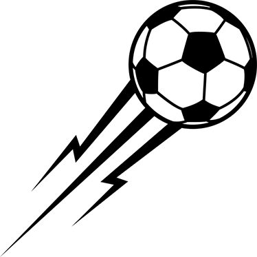 Fotbalový plakát s míčem jako blesk - TenStickers