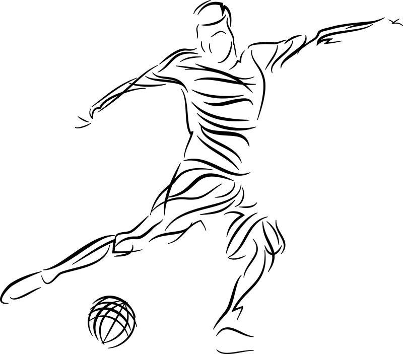 Fotbalový plakát abstraktní fotbalista - TenStickers
