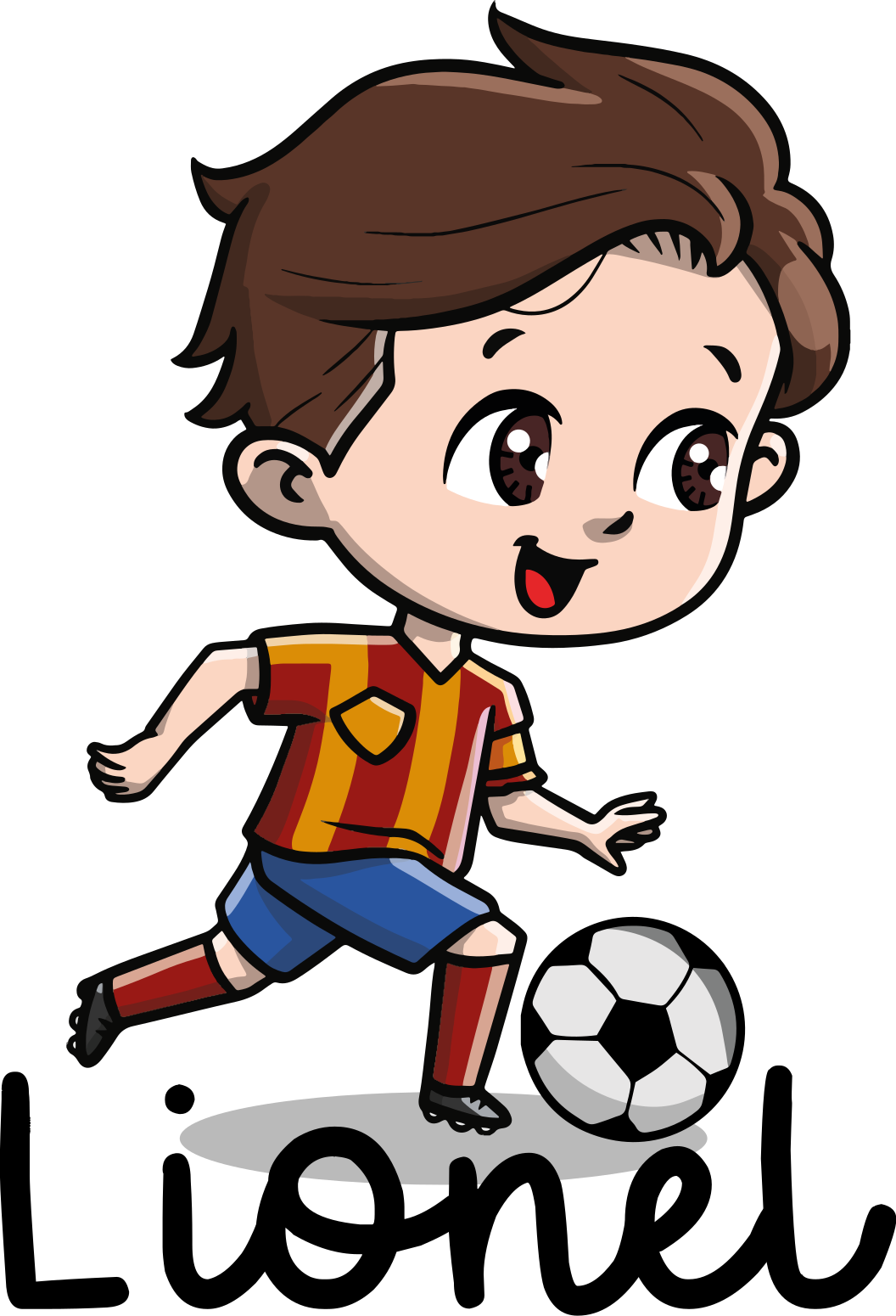 Fotbalový plakát s fotbalistou a jménem - TenStickers