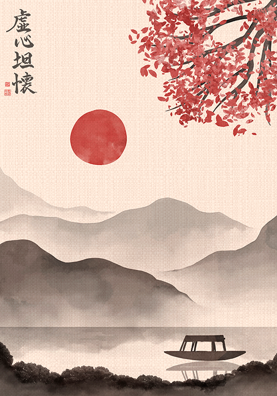 Zenový plakát v japandi stylu - TenStickers