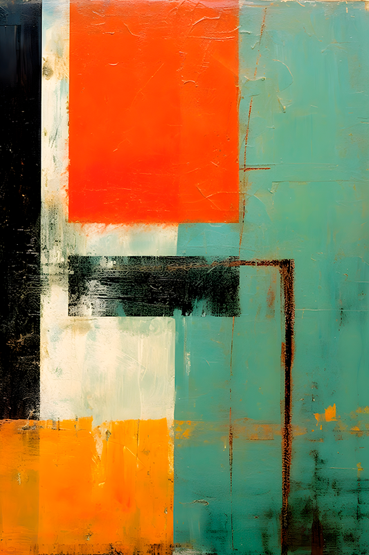 Expresionistické obdélníky Umělecký plakát - TenStickers