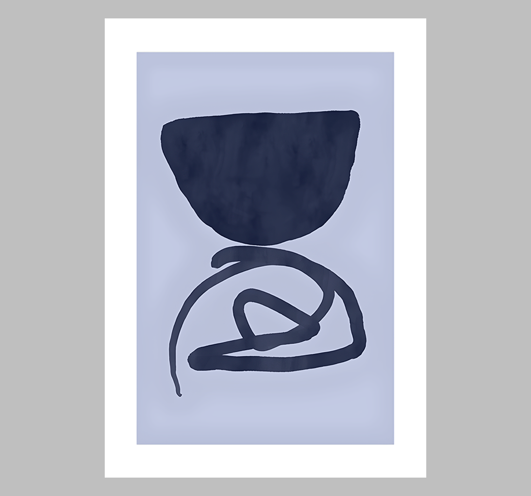 Fialový rámeček Abstraktní plakát - TenStickers