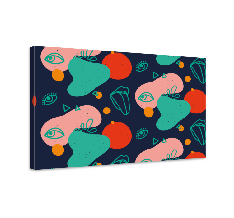 Abstraktní obraza uspořádání tváří - TenStickers