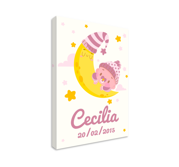 Obraza pro školku Šťastné měsíční objetí - TenStickers