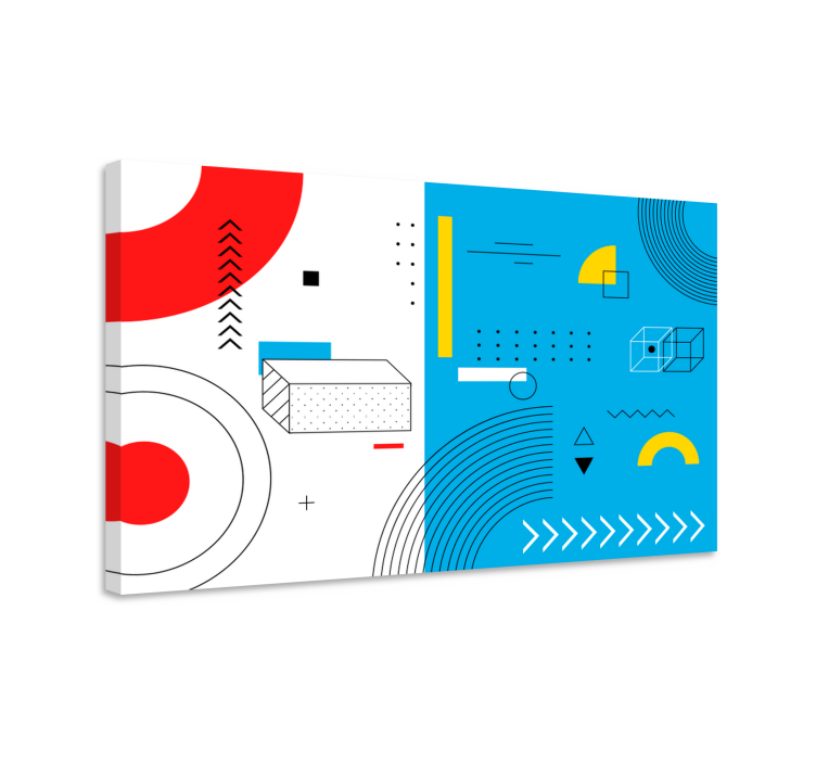 Geometrická obraza kompozice geometrických tvarů - TenStickers