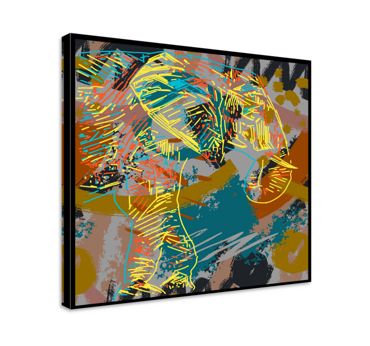 Obraza slona moderní skica slona - TenStickers