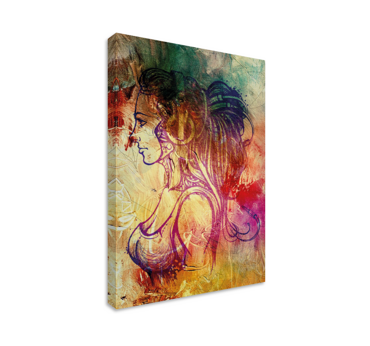 Obraz lidé a postavy elegatní silueta profilu - TenStickers