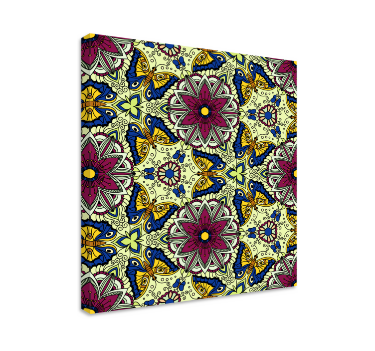 Obraza květin a rostlin s motivem motýlů - TenStickers