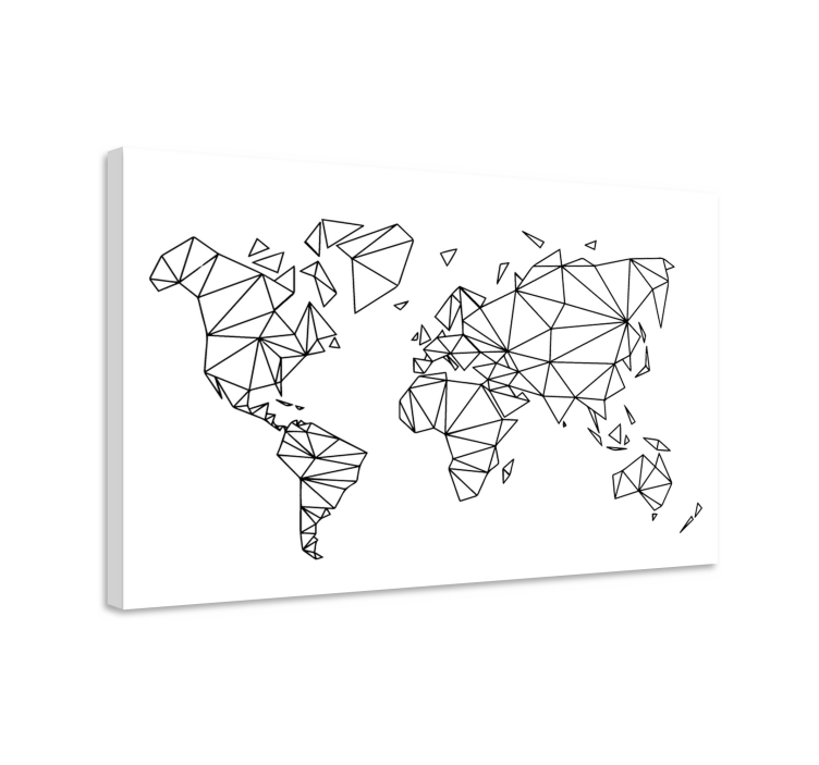 Obraz mapy světa geometrický náčrt vesmíru - TenStickers