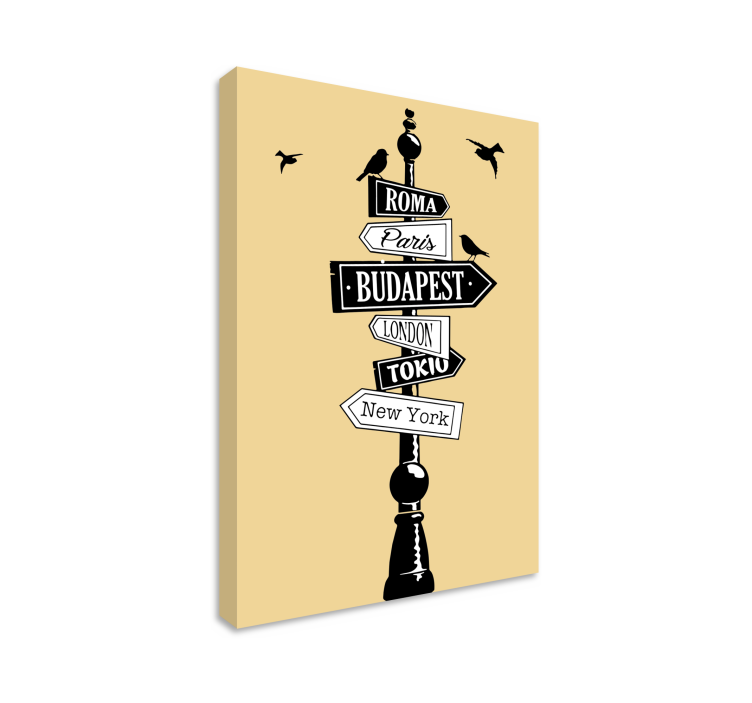 Města budapešť směr signalizuje městské obraz - TenStickers