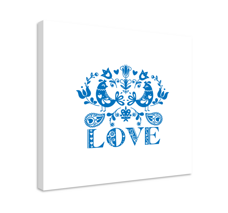 Obraza stromy ptáci a květinový design - TenStickers