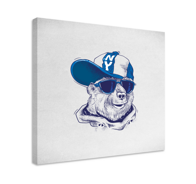 Obraza zvířat ve stylu cool medvěda - TenStickers