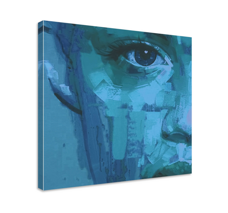 Modrý detail očí Obraz lidé a postavy - TenStickers