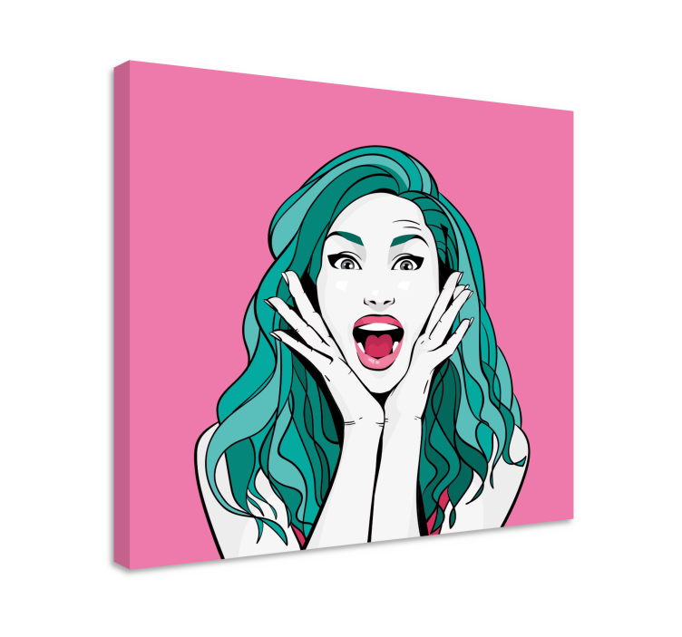 žena křičí moderní obraz ve stylu pop art - TenStickers