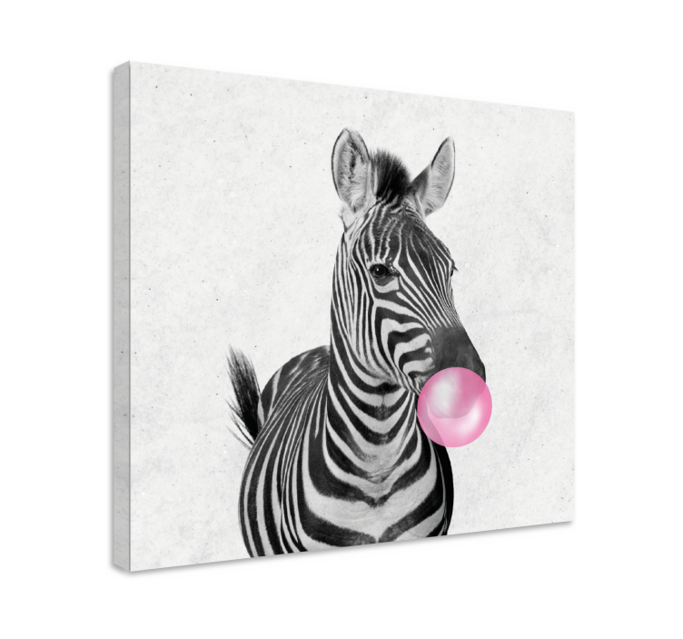 Zebra zvířecí žvýkačka moderní obraz - TenStickers